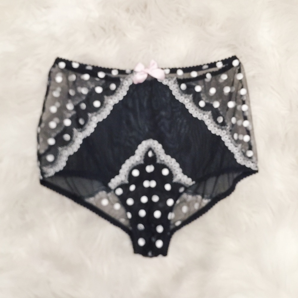 Highwaisted Mesh Polka Dot Panties